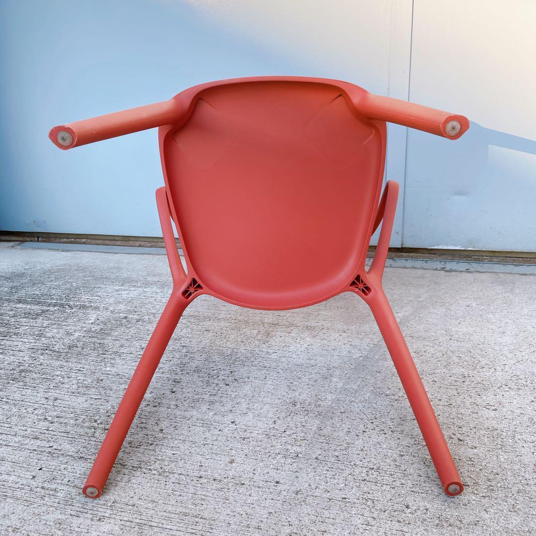 【訳あり未使用品】CHERRY エルパソ ダイニングチェア レッド 2脚セット②