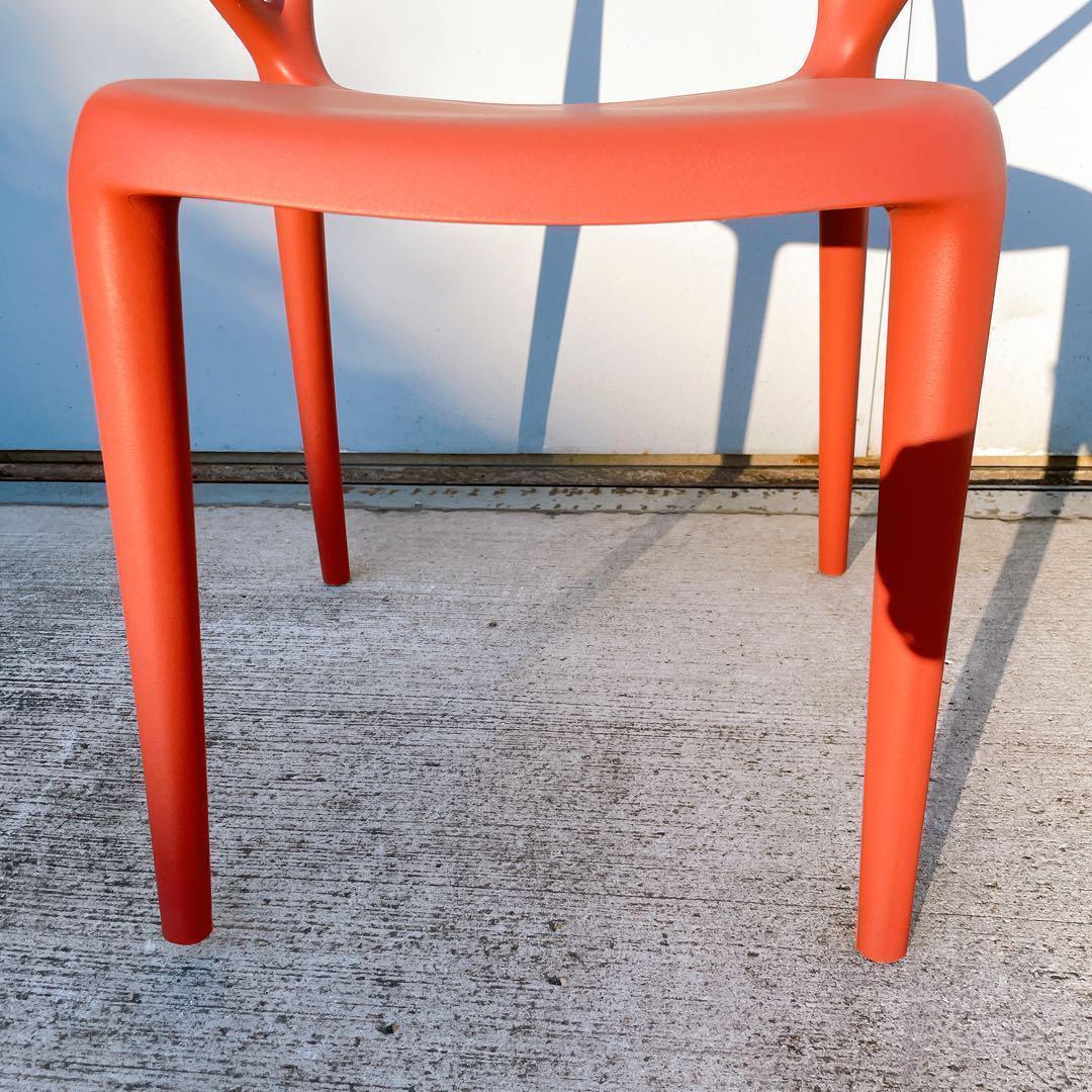 【訳あり未使用品】CHERRY エルパソ ダイニングチェア レッド 2脚セット②