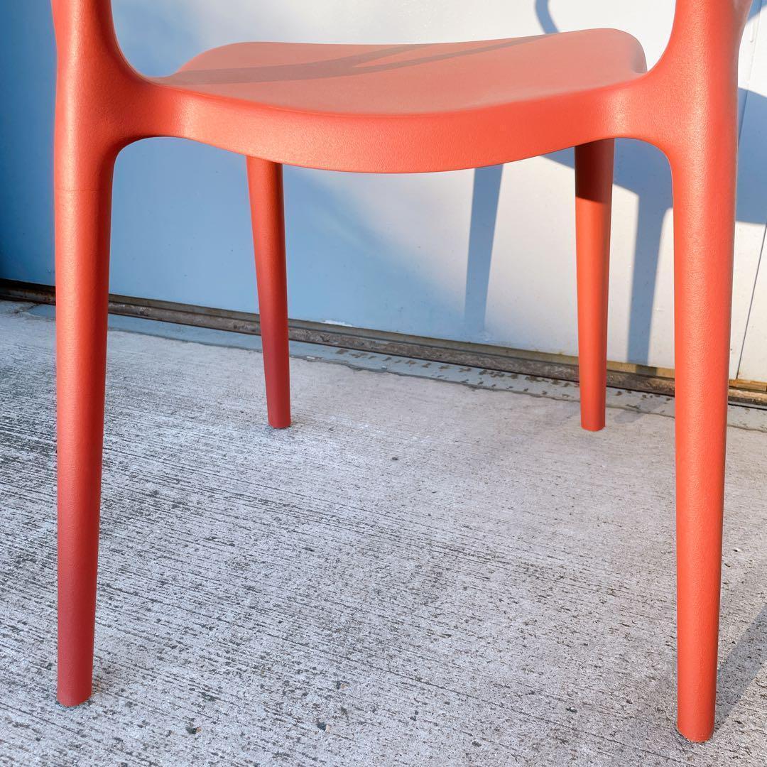 【訳あり未使用品】CHERRY エルパソ ダイニングチェア レッド 2脚セット②