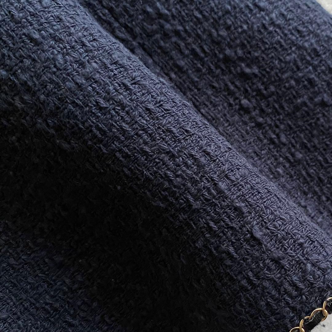 【定価5.4万✨】ドゥーズィエムクラス　 chain tweed ジャケット　紺