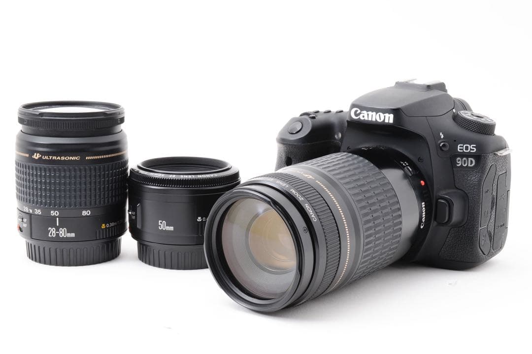 一眼レフカメラCanon EOS 90D 標準&望遠&単焦点トリプルレンズセット