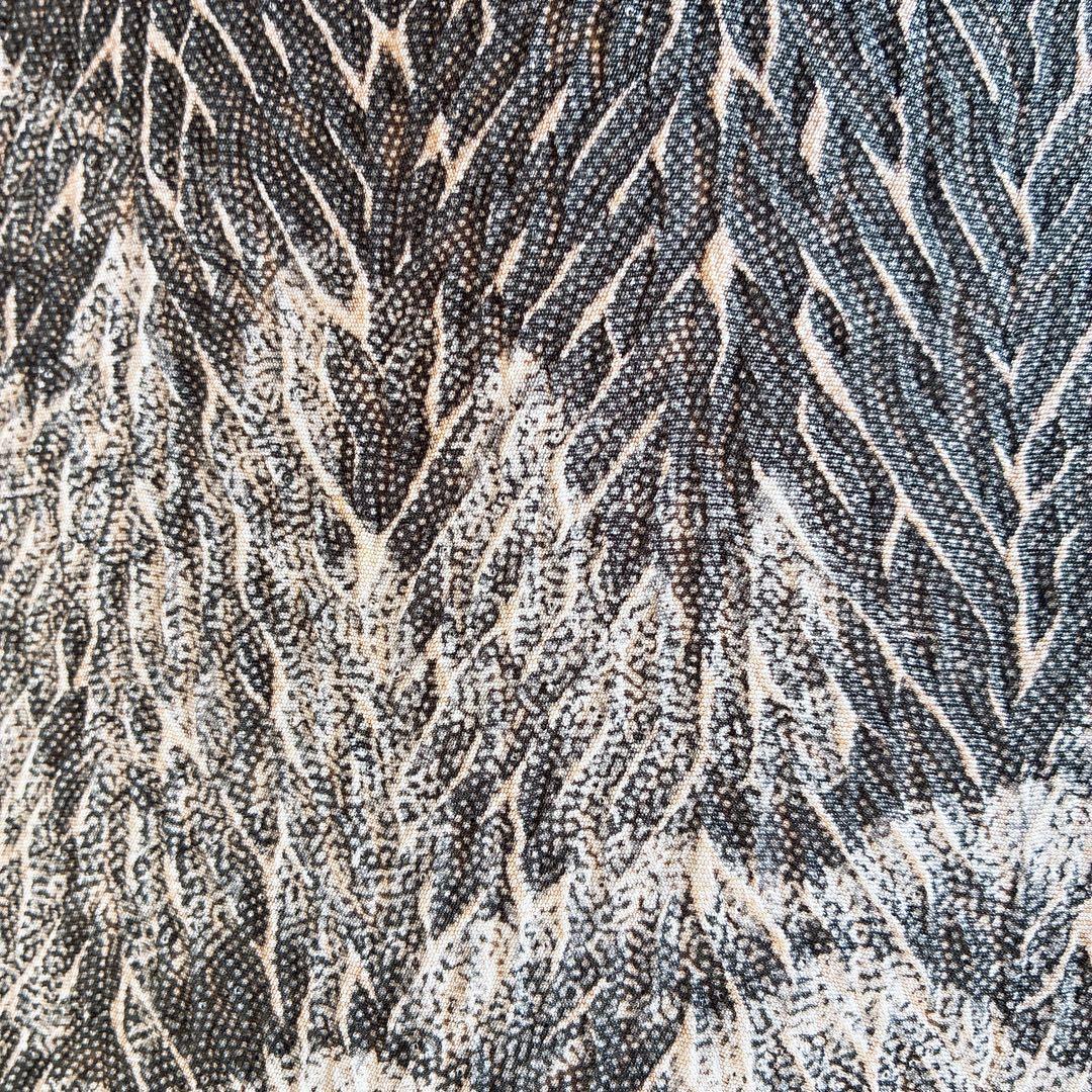 〈長襦袢➕〉訪問着　フルセット　着物　正絹　保津川下り　渋　パールトーン　J8