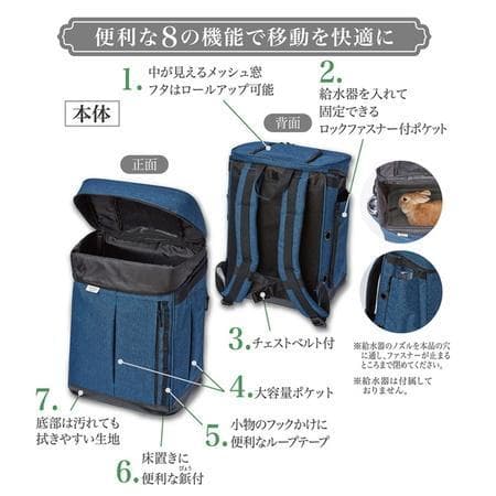 新品　ぺティオ　アドメイト　ラパンリュックキャリー　ネイビー　2個セット割あり