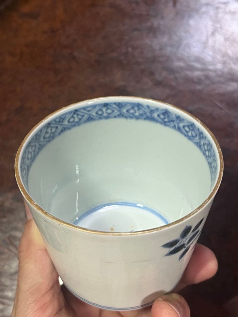 古伊万里　蕎麦猪口　あじさい　鶯　ウグイス　梅　雀　雲雀　紫陽花　民芸　民藝