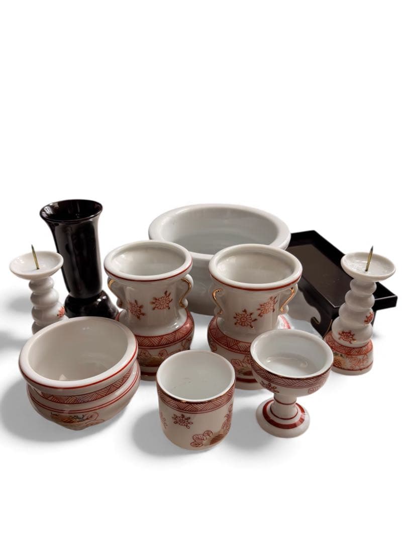 【特大セール中！】唐木仏壇・紫檀調 16号 本体+仏具セット