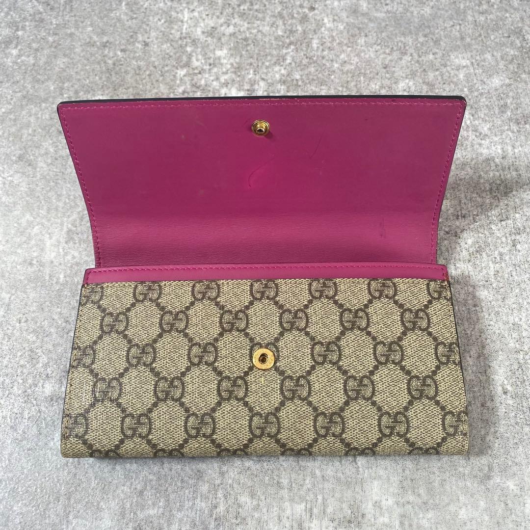 GUCCI グッチ 長財布　コンチネンタルウォレット GGスプリーム　バイカラー