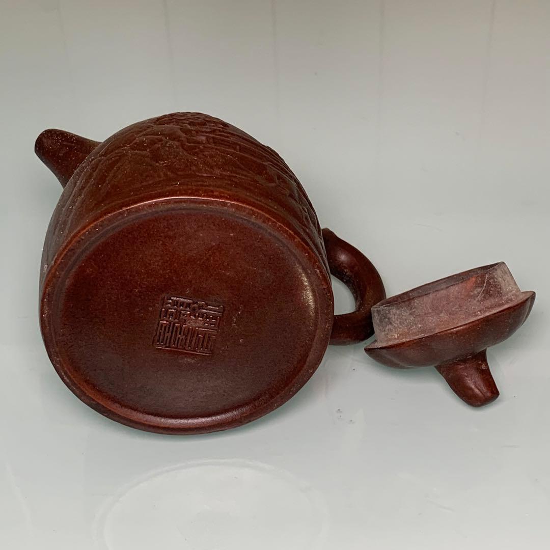 【真作】本物保証　急須陶器　宜興紫砂壺手作り　民家収蔵品　茶道具時代物