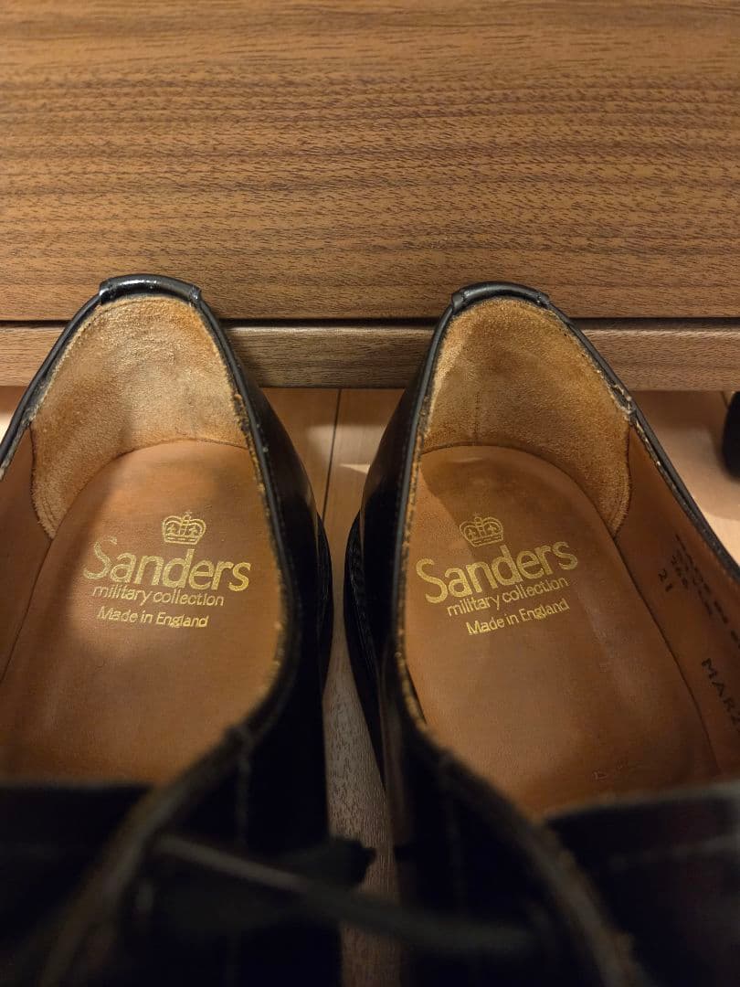 【美品】サンダース SANDERS ミリタリーダービー ブラック 7 25.5