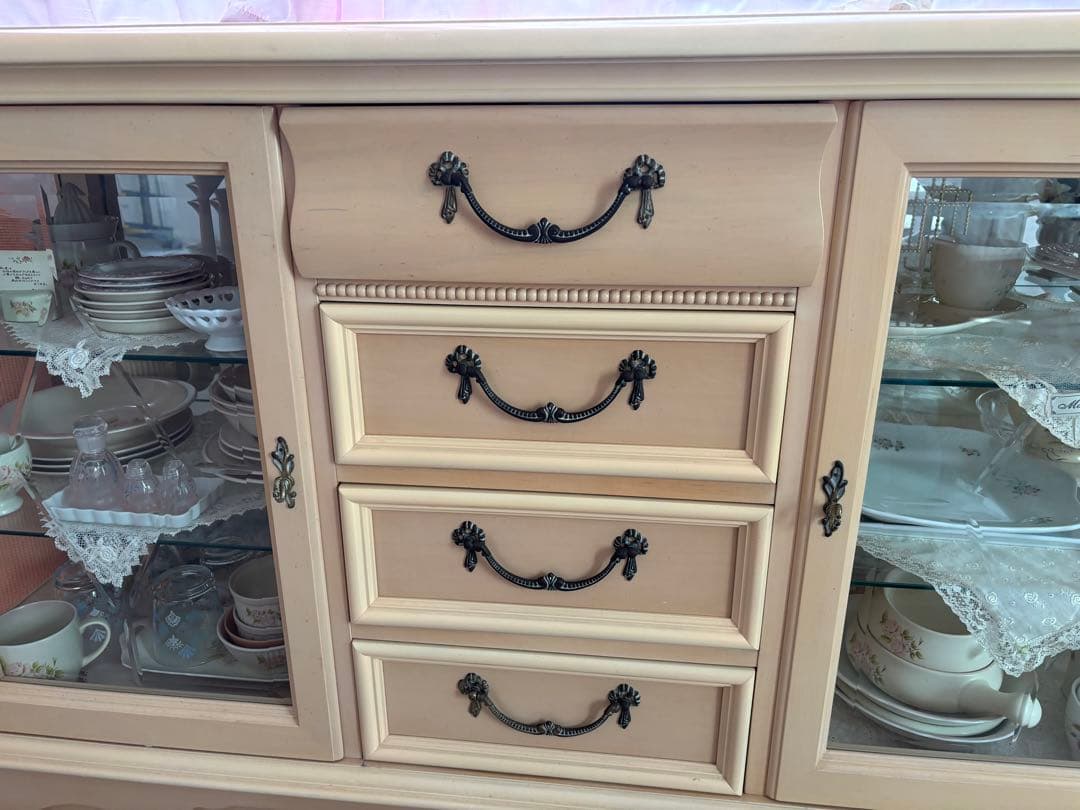 リンホーリン♡ ガラスサイドボード 美品 レア 大塚家具 飾り棚 リビング収納