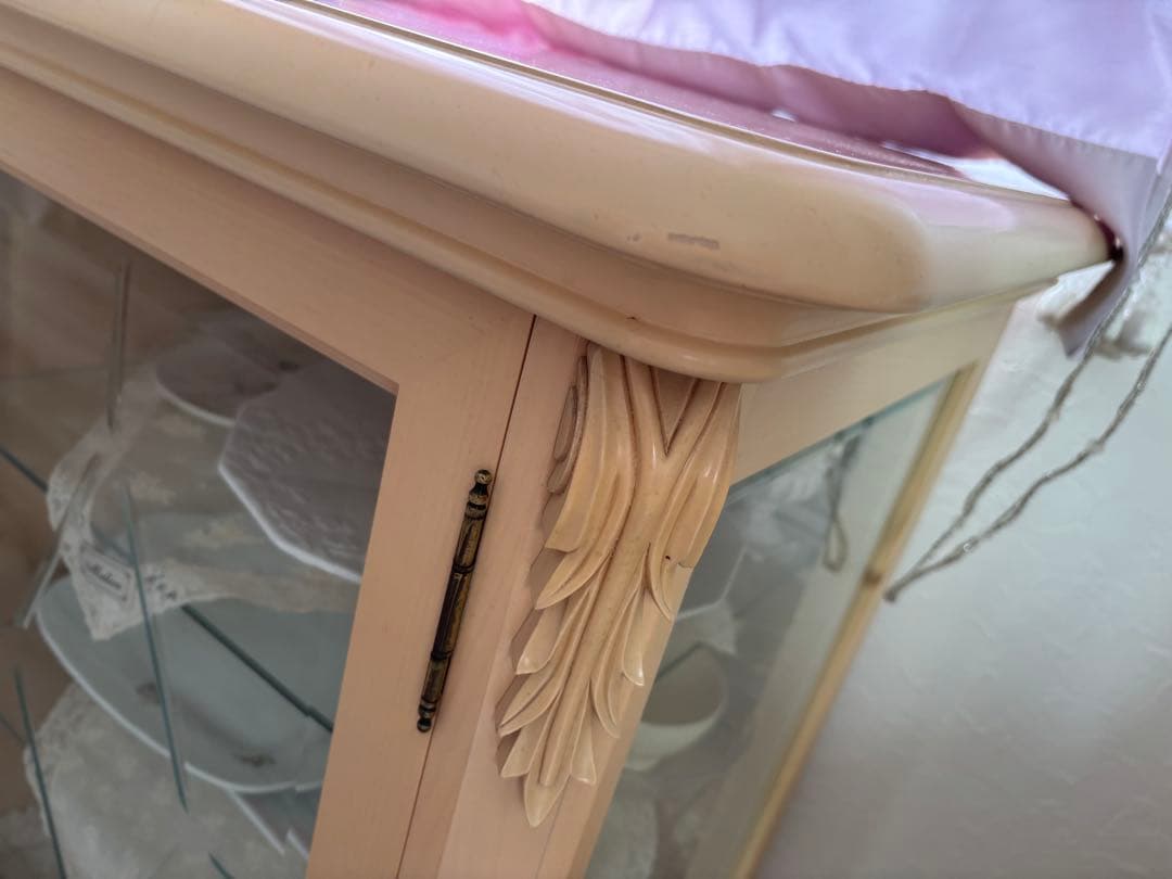 リンホーリン♡ ガラスサイドボード 美品 レア 大塚家具 飾り棚 リビング収納