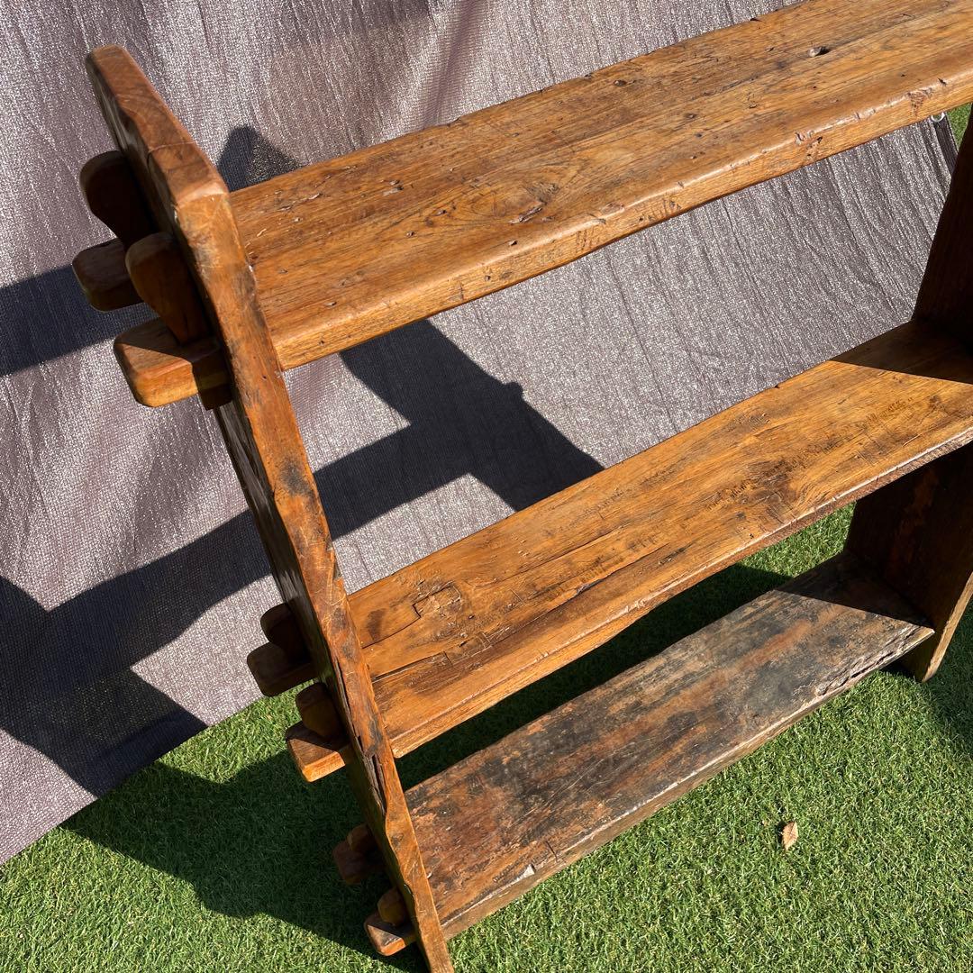 アジアン家具 チーク材 組み木棚