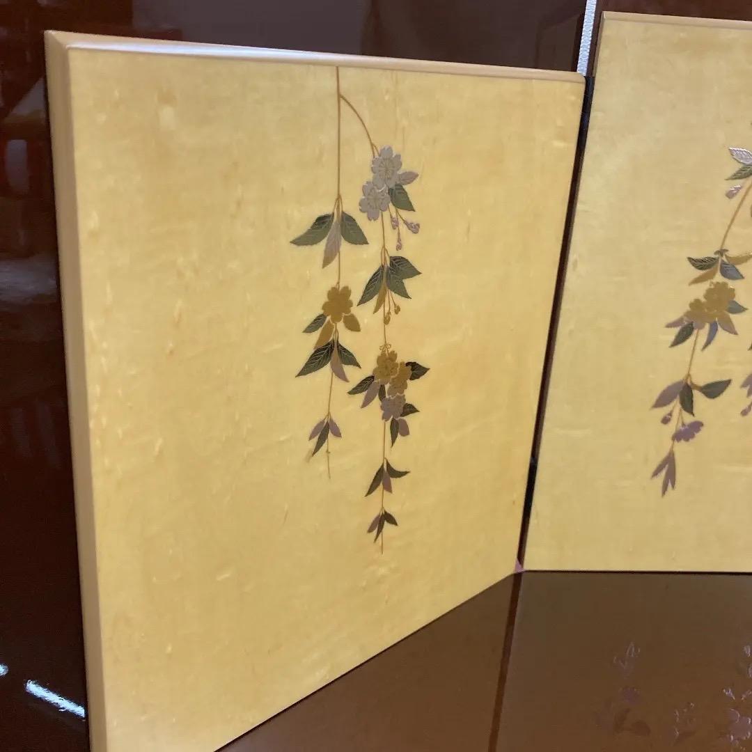 F15　台と屏風のみ　巾83㎝位　訳あり特価　ひな人形飾り台　高級塗り台