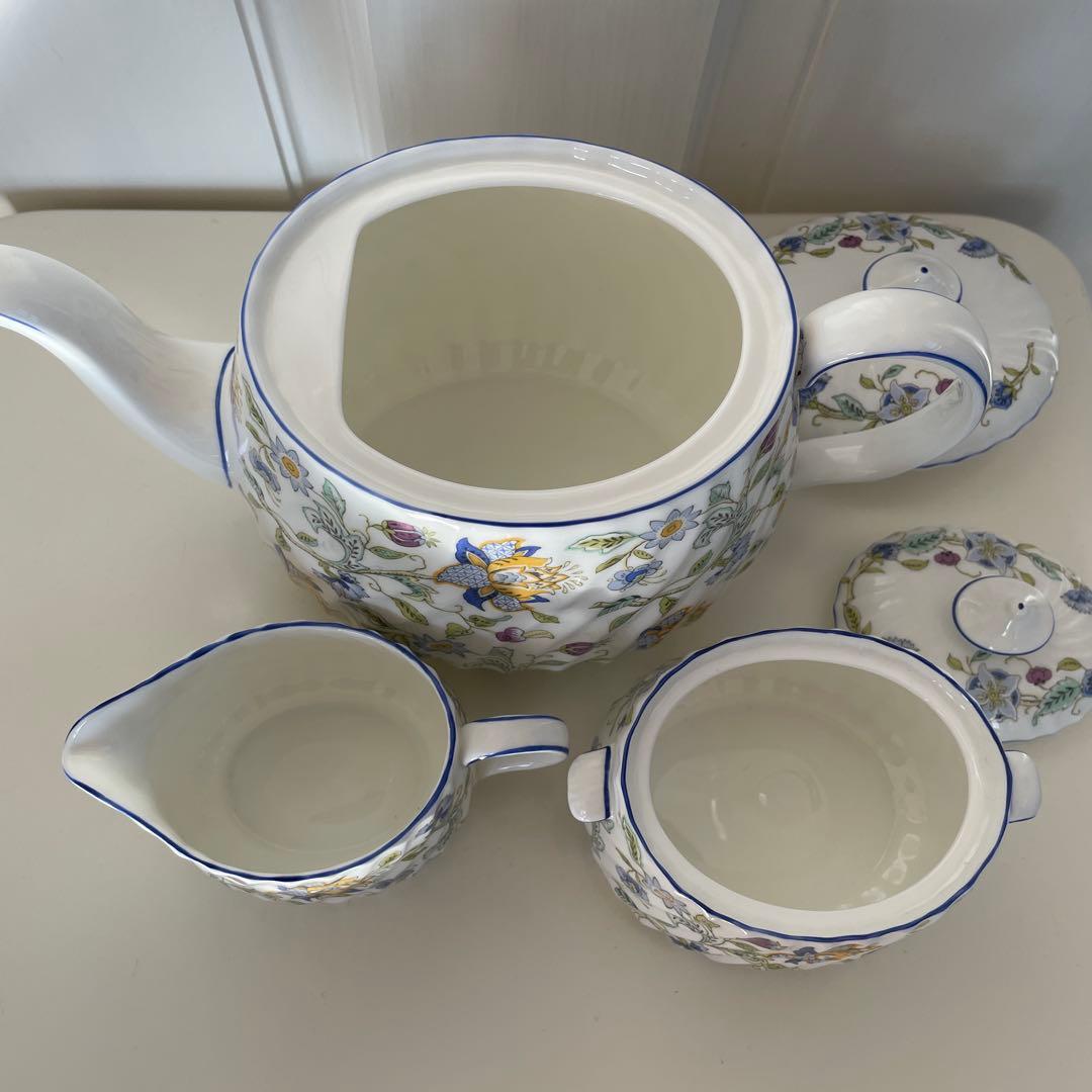 ミントン　ハドンホール　ティーポット、ミルクジャー、シュガーポット