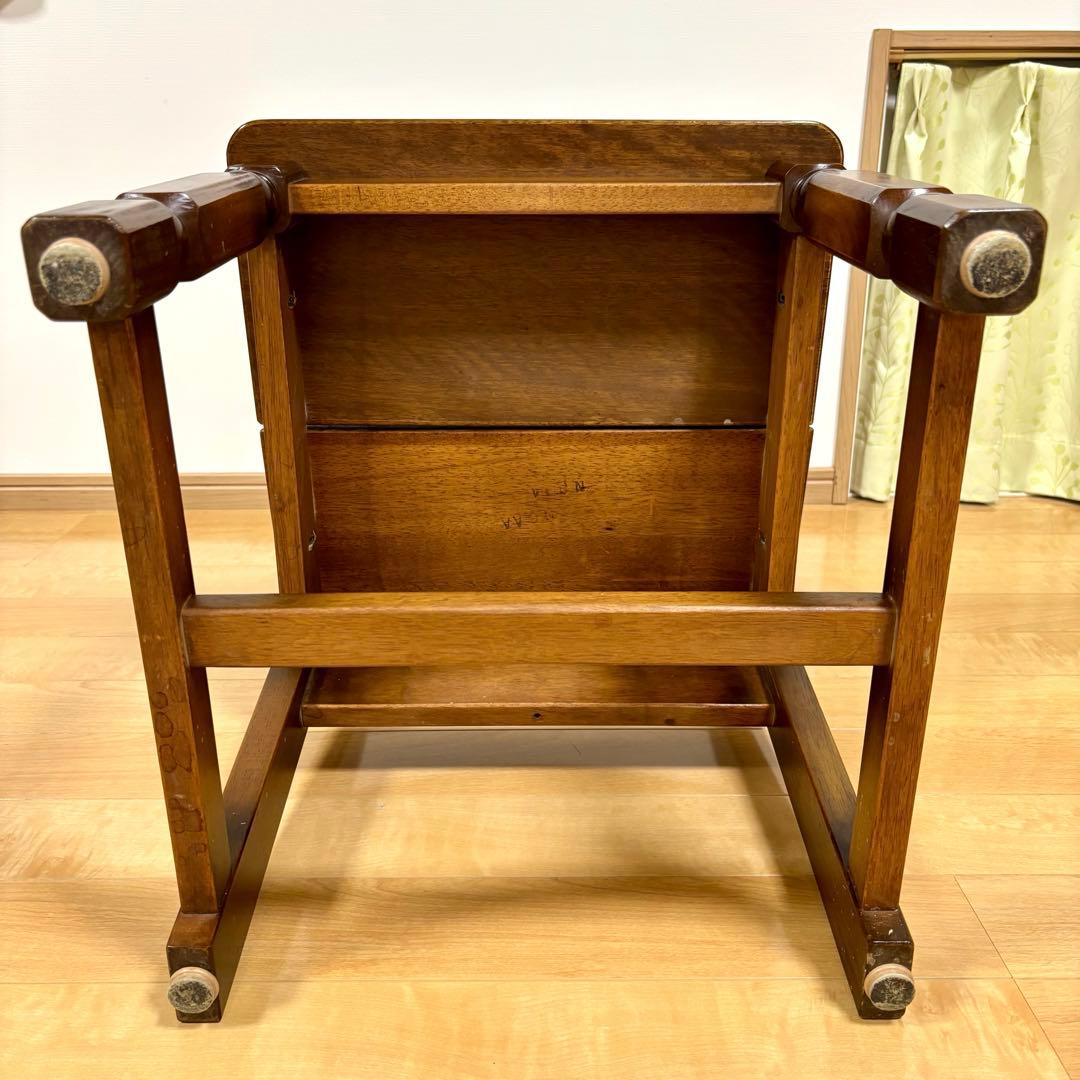 ナガノインテリア 天然木 椅子 ハートマーク ダイニングチェア 2脚セット