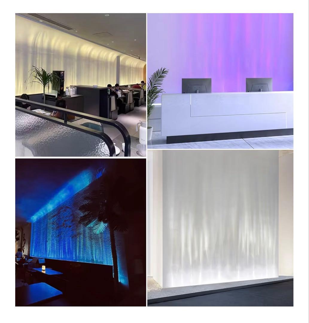 【未使用保管品】LED水流照明 高透明ガラス