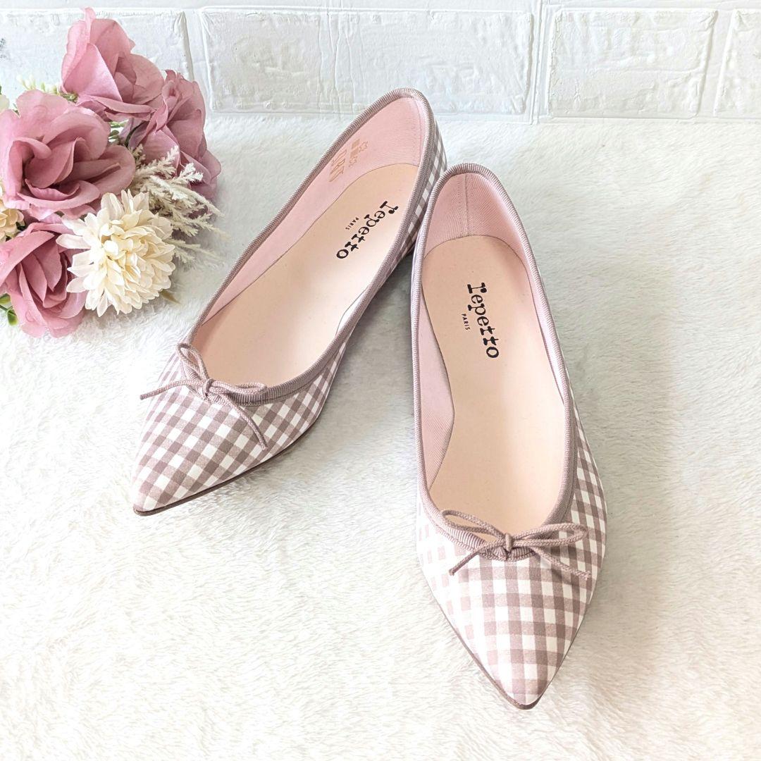 ✨ほぼ未使用✨レペット ギンガムチェック フラットシューズ