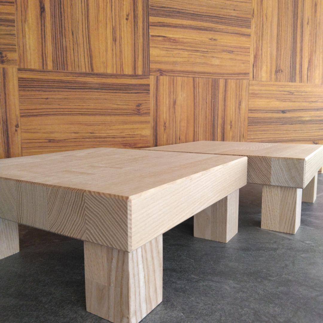 木製スピーカースタンド　無塗装