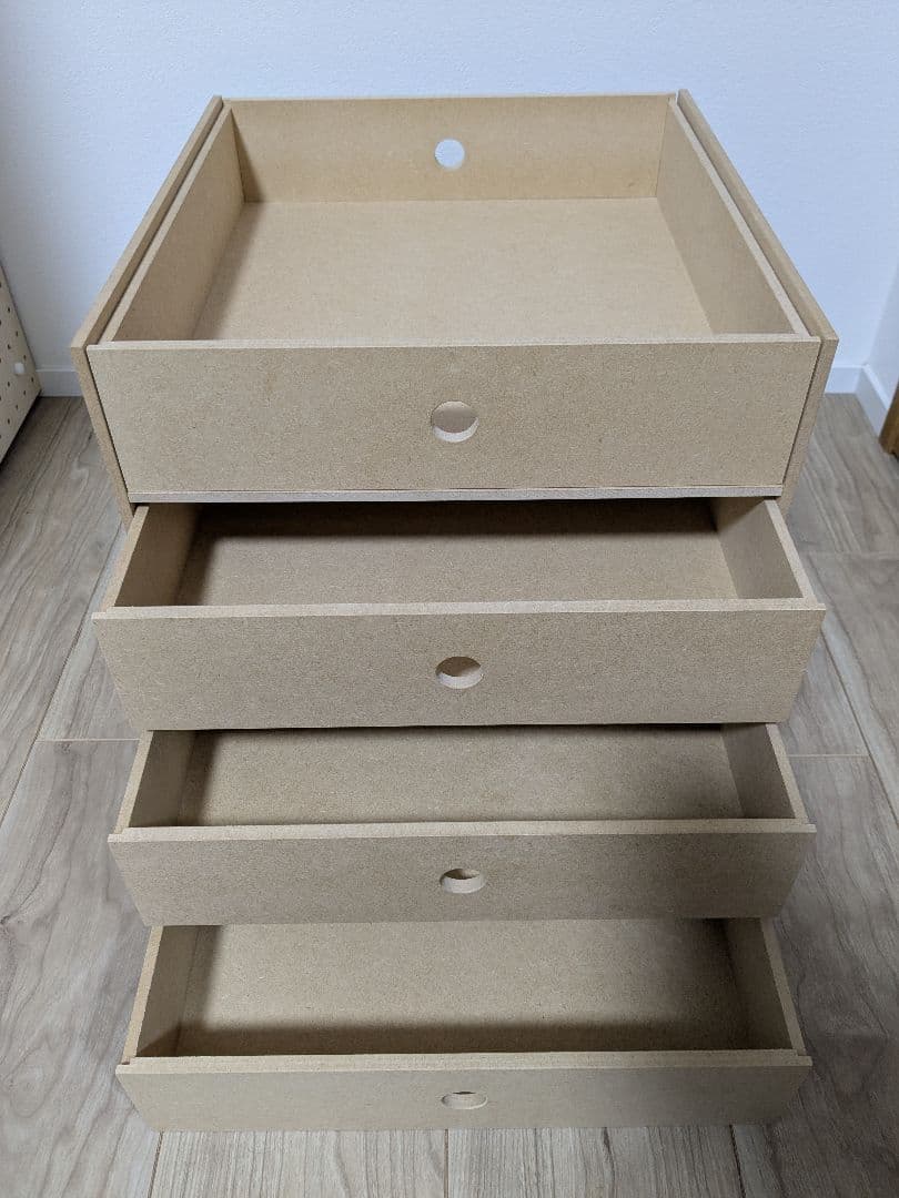 マルゲリータ 2個セット A4書類収納引き出し 4段（本棚 奥行350専用）