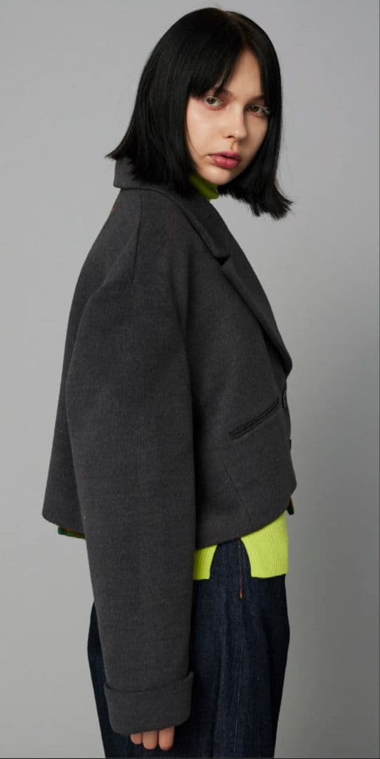 ヘリンドットサイ バイカラー アシンメトリー ジャケット※新品※