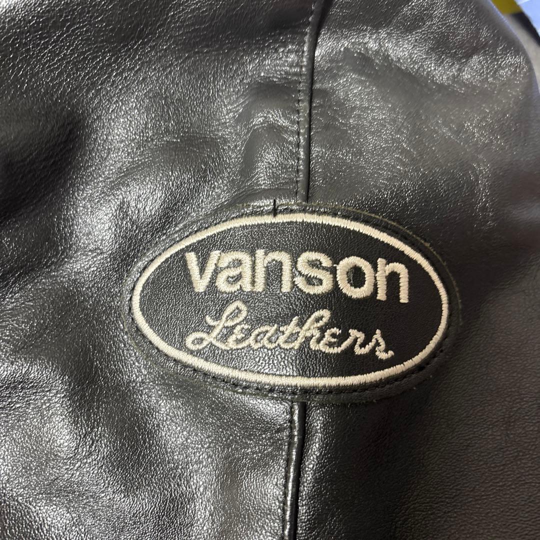Vanson Leathers ブラックレザージャケット 40