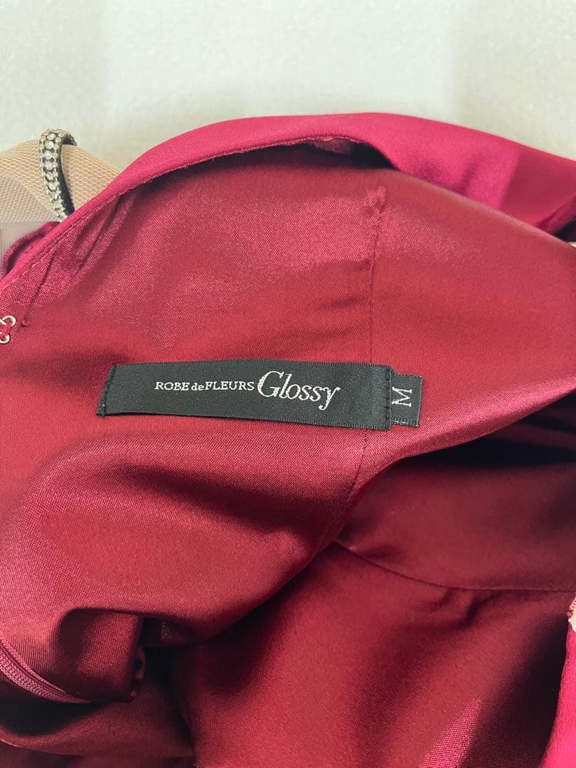 ROBE de FLEURS Glossy ミニドレス ピンク