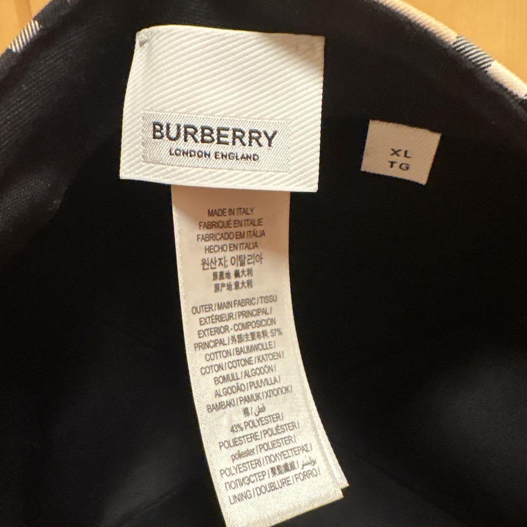BURBERRY London ENGLANDキャップチェック　XLサイズ