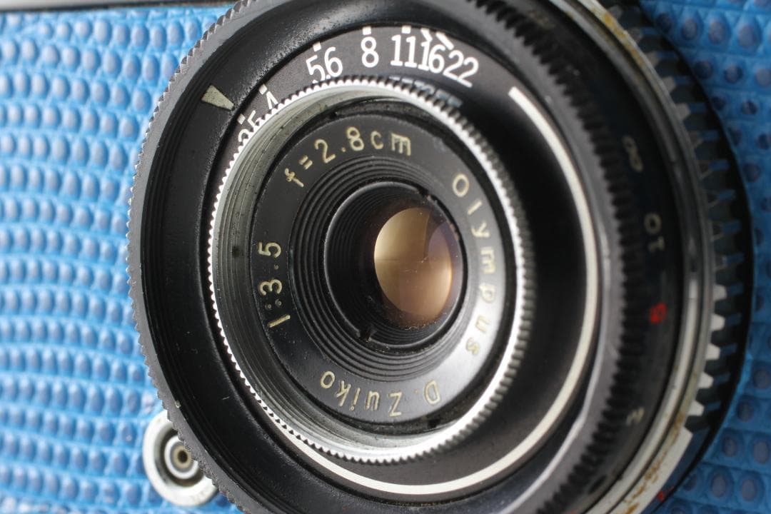 【整備済　美品】ブルー　OLYMPUS PEN S　ハーフカメラ #1358