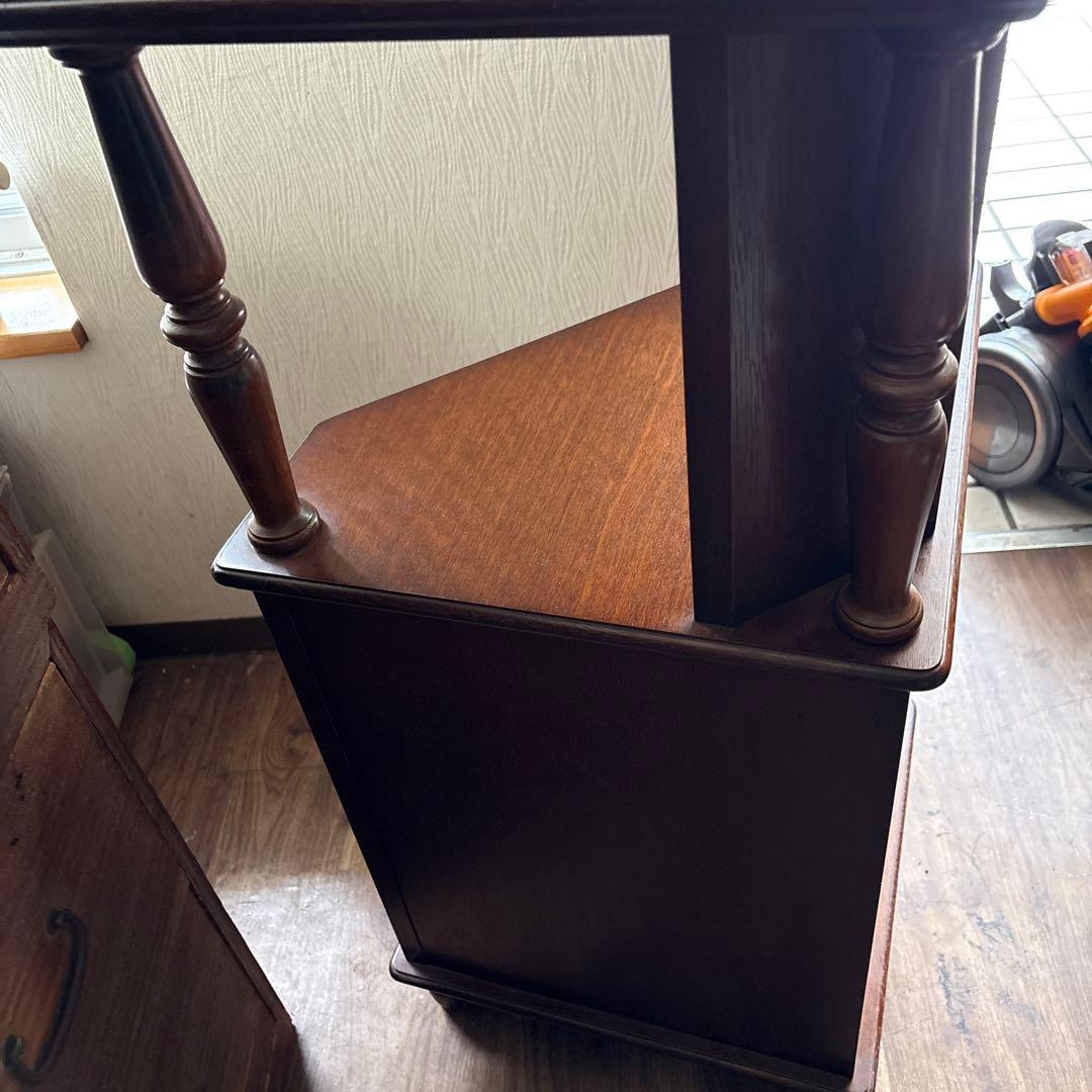 三角コーナー棚 ラック 飾り棚 収納 木製 ビンテージ レトロ