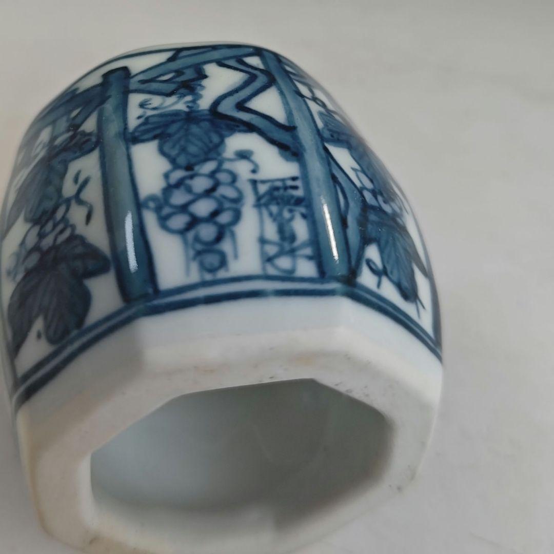 イ891 皆具『平安　徳泉造』『染付葡萄文　皆具　共箱』茶道具