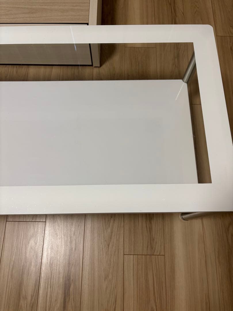 【値引き交渉可】送料込み美品　ローテーブル ホワイト　テーブル