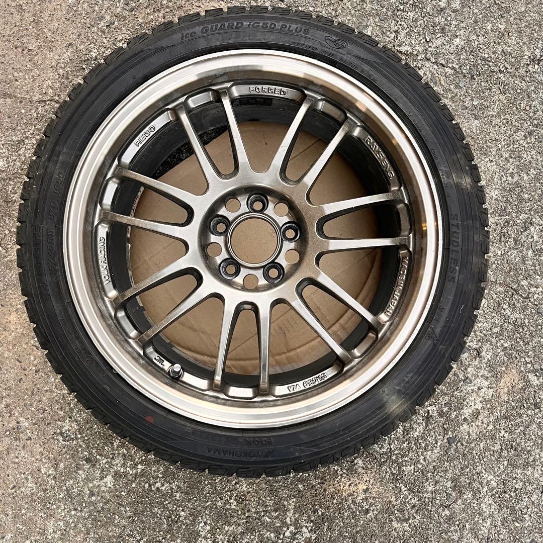鍛造Rays VOLK RACING RE30 8J PCD100 スタッドレス