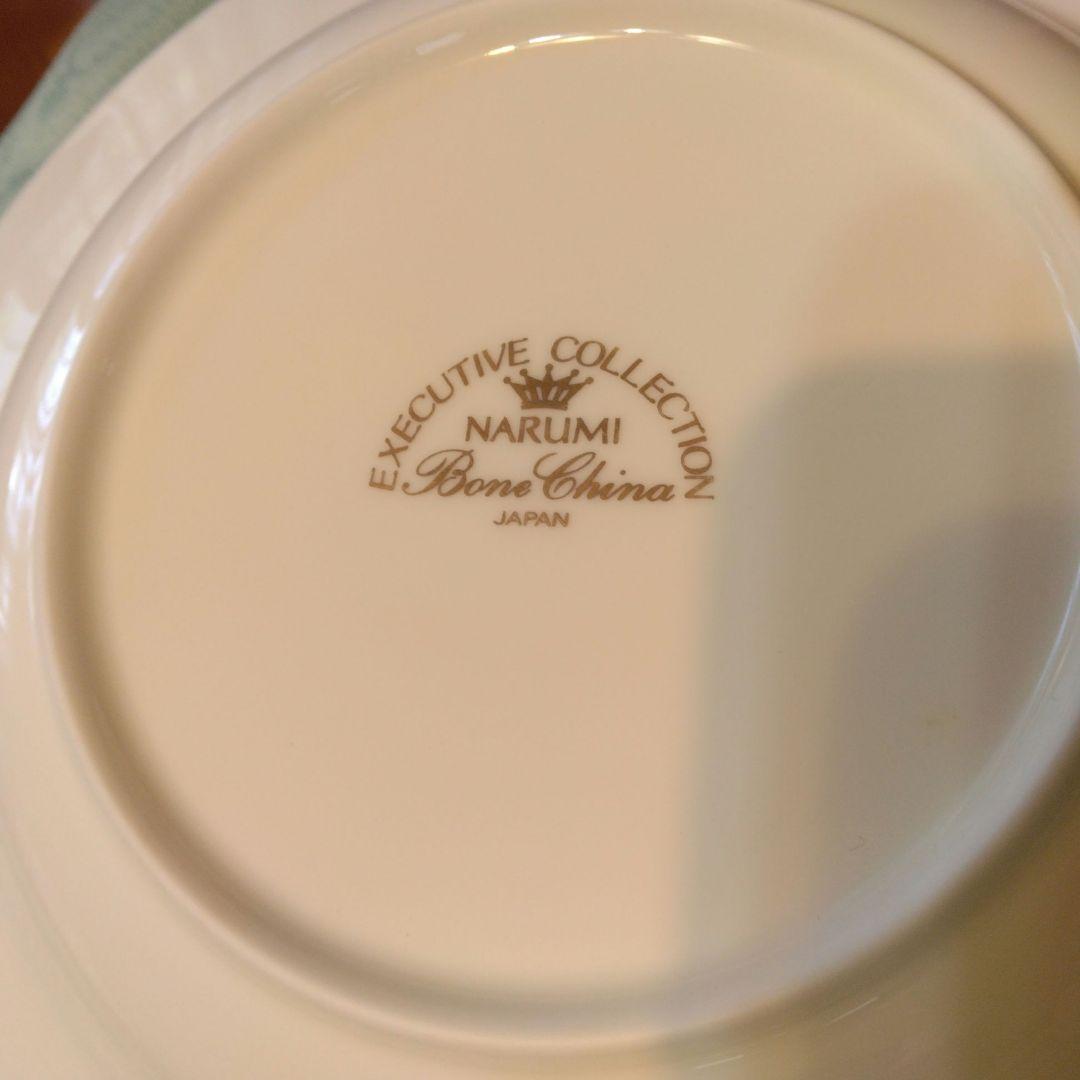 鳴海 皿2種類× 5枚 金色装飾グリーン