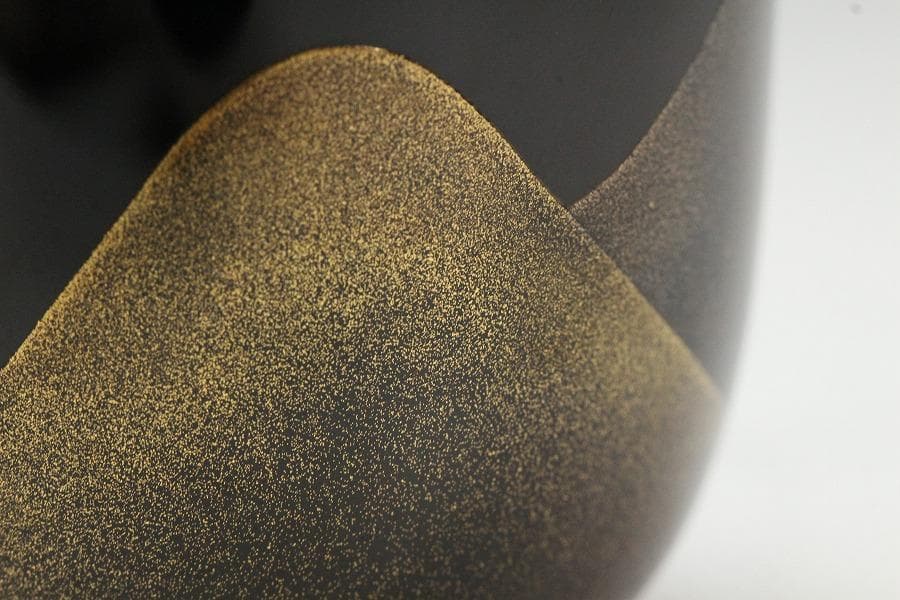 茶道具 遠山蒔絵 内縁 雲錦蒔絵 大棗 山下泰園作 共箱 美品(K-LC704)