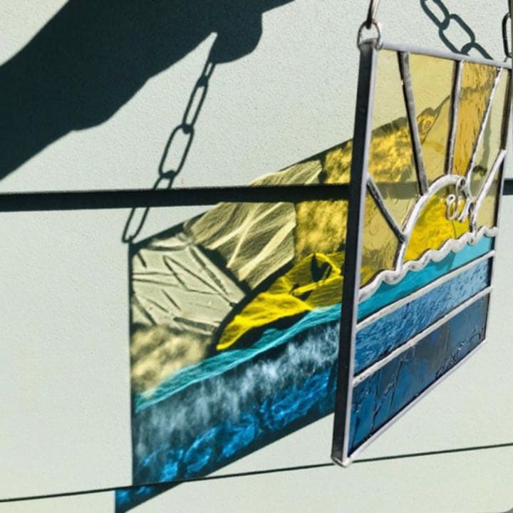 ステンドグラス　スマイル　パネル