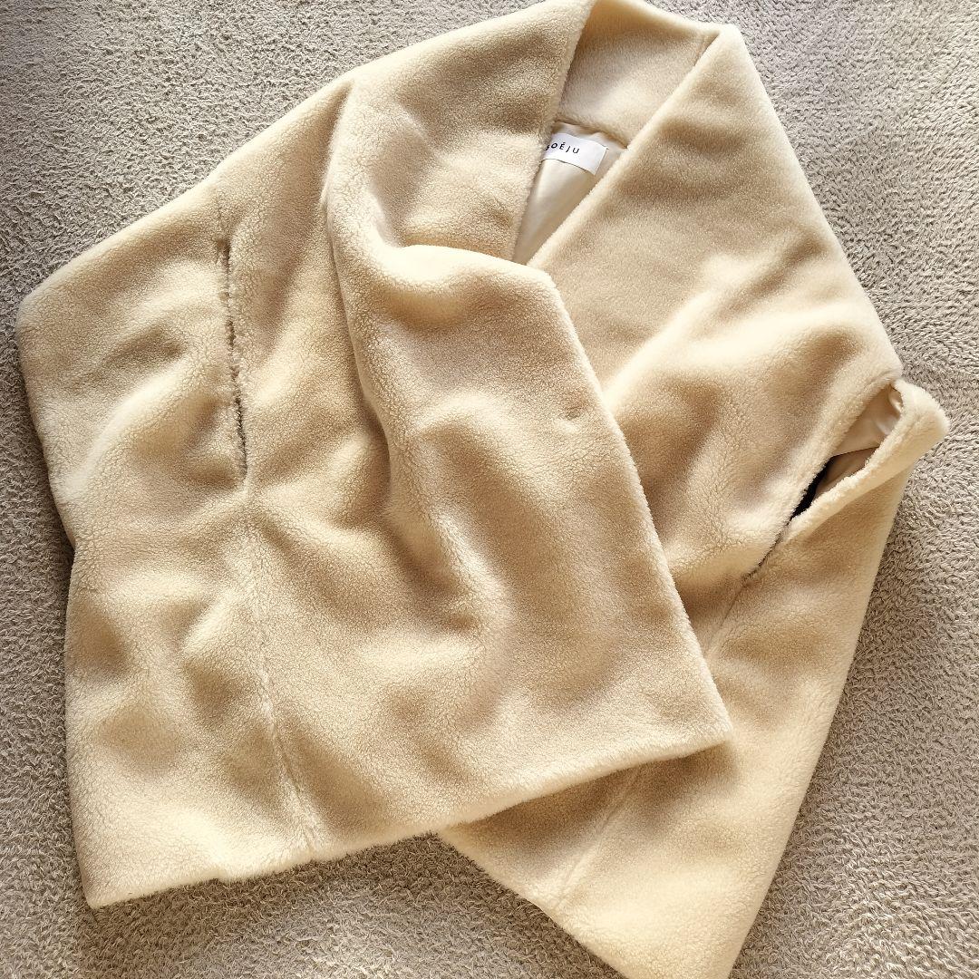 試着のみ完売SOÉJU ソージュ ウールボアケープ　アイボリー　大草直子