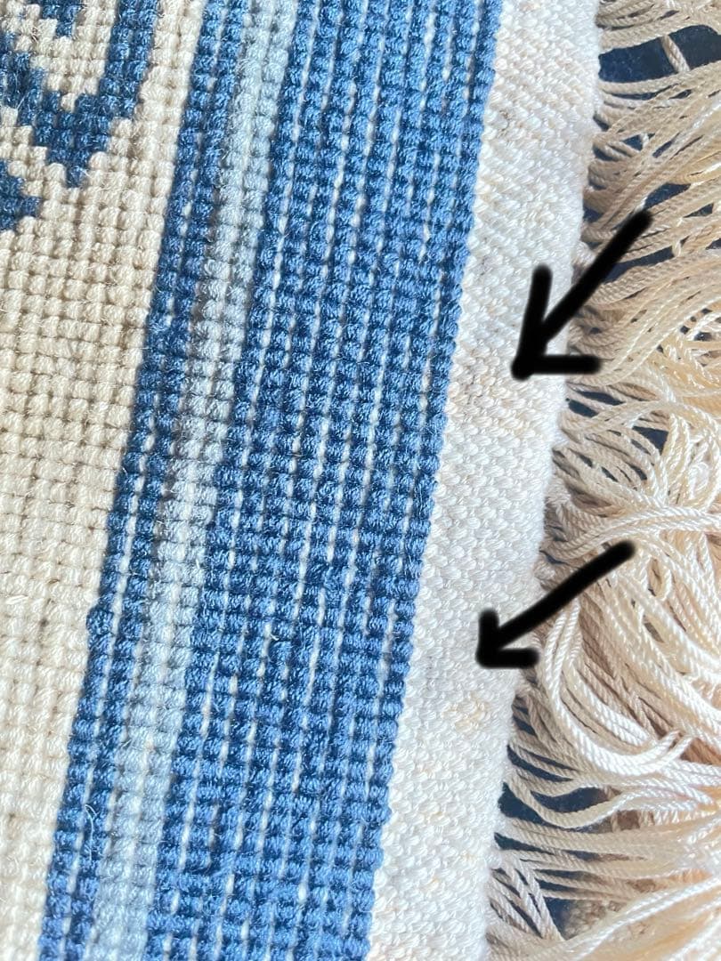 手織りシルク100% ドラゴン柄の玄関マット 約100cm x 62cm