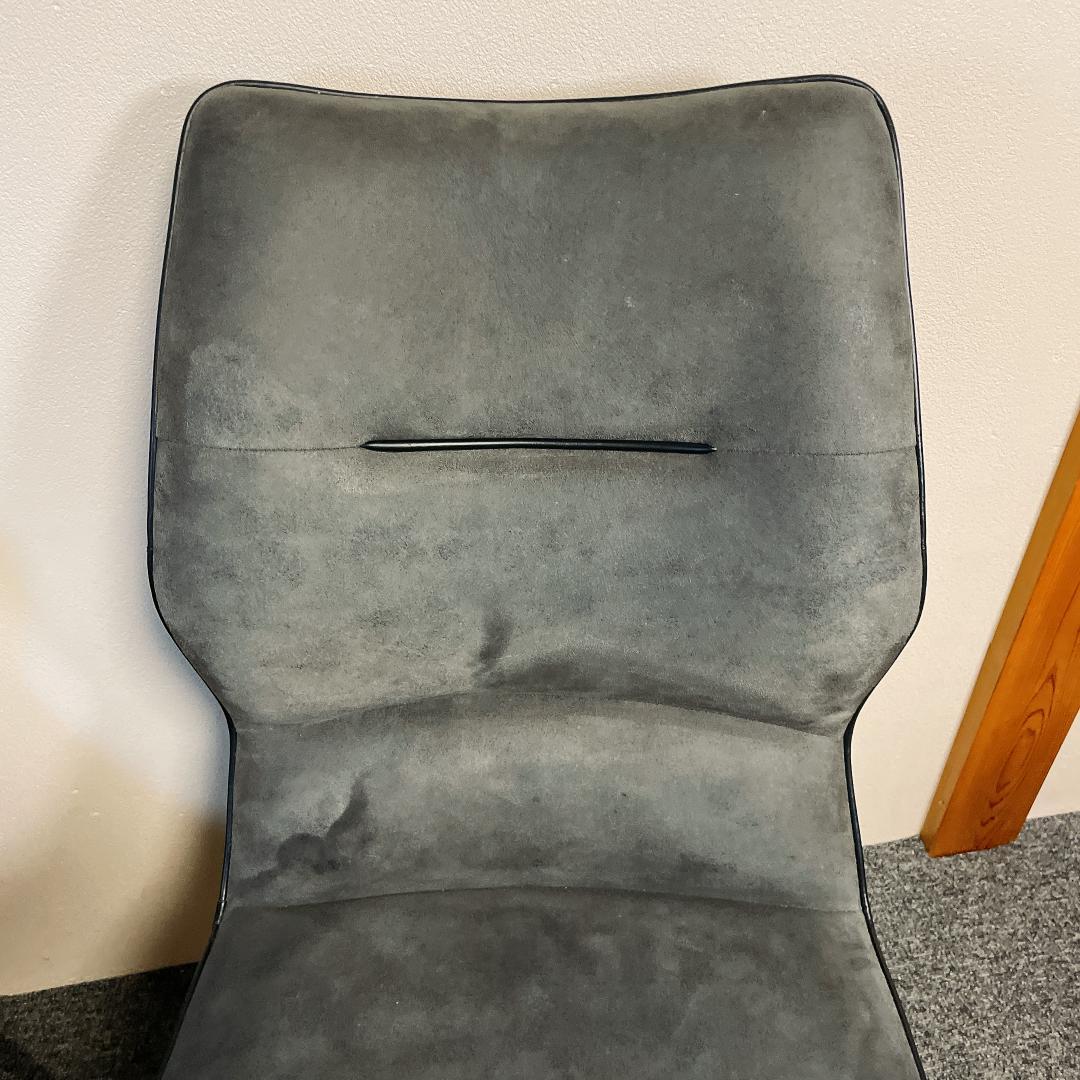 ２脚　セラミクス GY ラウンドチェア　オートリターン式　回転　ダイニングチェア