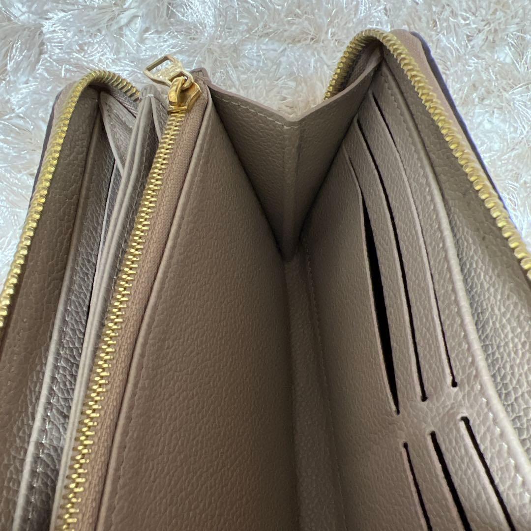 Louis Vuitton ベージュレザー長財布