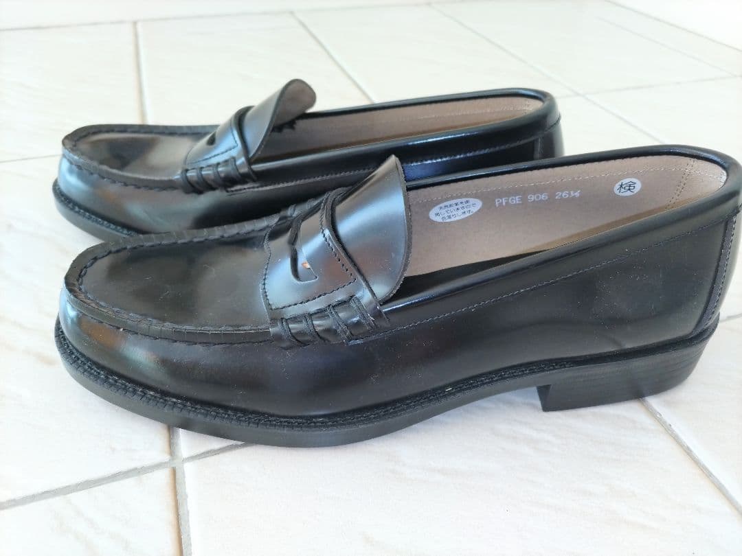 【新品未使用】HARUTAハルタ ブラックレザー ローファー26.5センチEEE