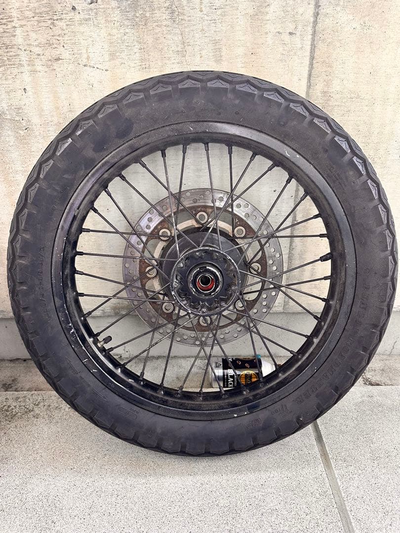 カワサキエストレア純正フロントスポークホイール ディスク付き バリ山