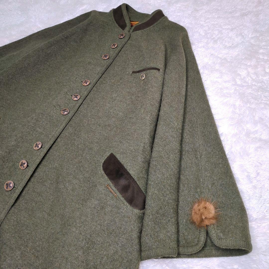 購入者様決定✨GEIGEIR ガイガー ウール マント ゆったりニット ポンチョ