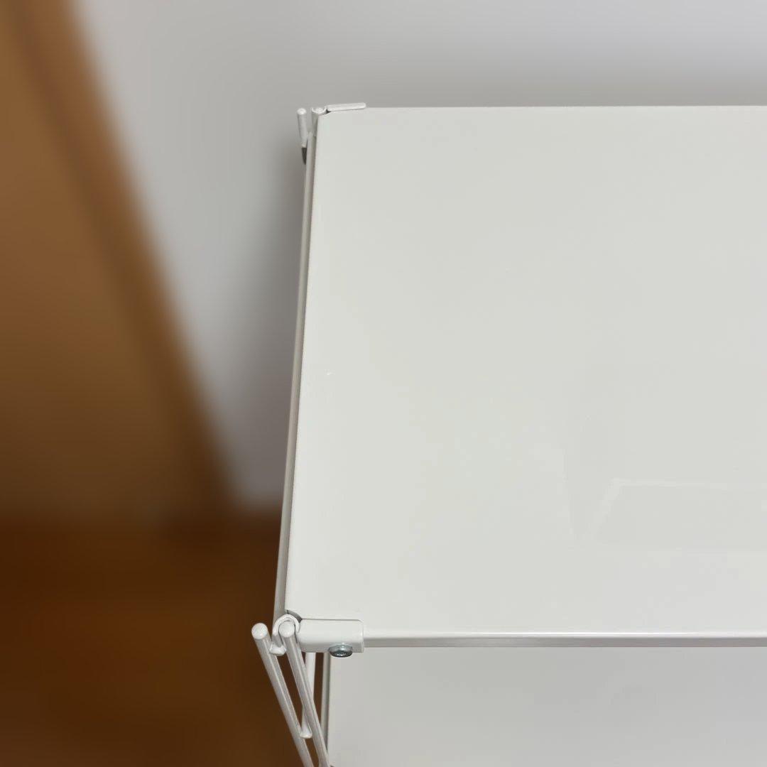 【美品】無印良品スチールユニットシェルフ・棚セット・ワイド・小・ライトグレー