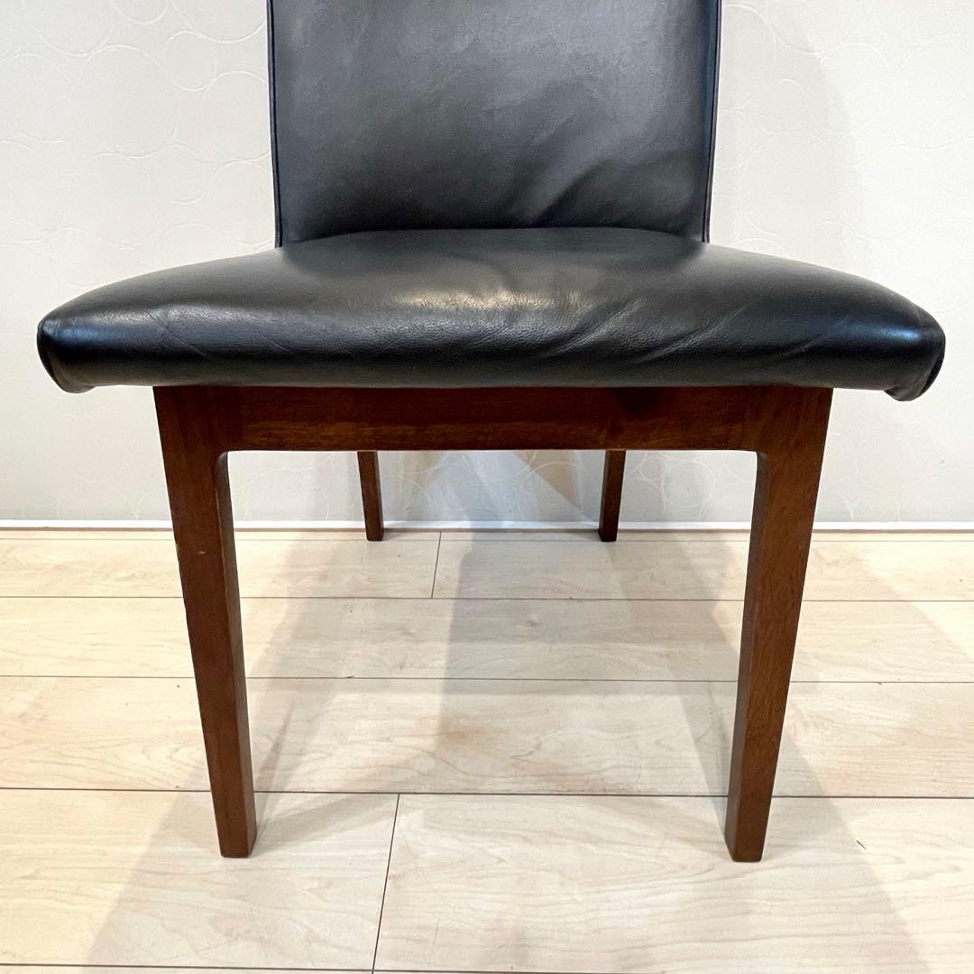 【美品】ACTUS リレート ダイニングチェアC 本革 天然木 北欧 モダン ②