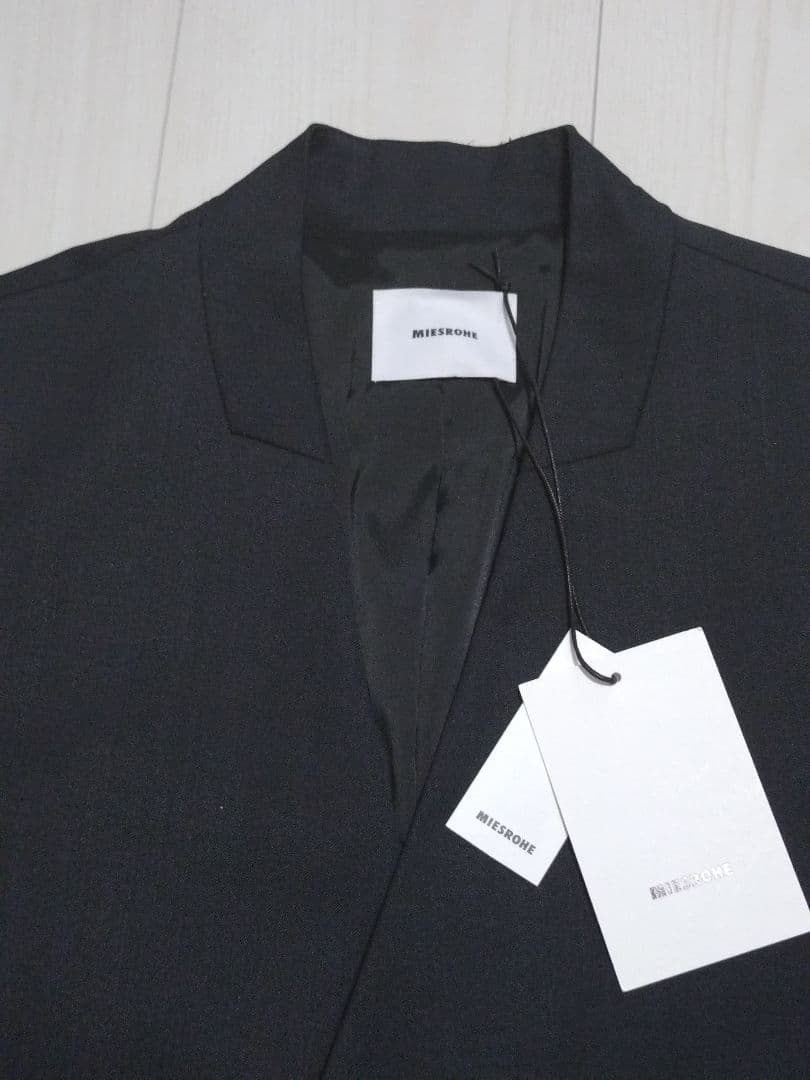 MIESROHEミースロエ人気完売リラクシーノーカラージャケットチャコールグレー