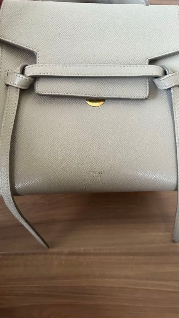 CELINE セリーヌ ベルトバッグ ナノ ライトトープ