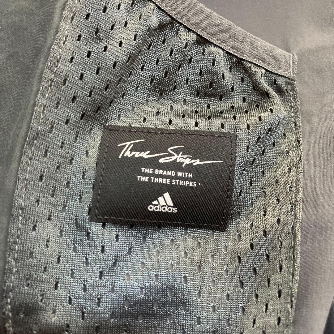 adidas アディダス　スーツ　セットアップ　ロゴ　ストレッチ　グレー　L