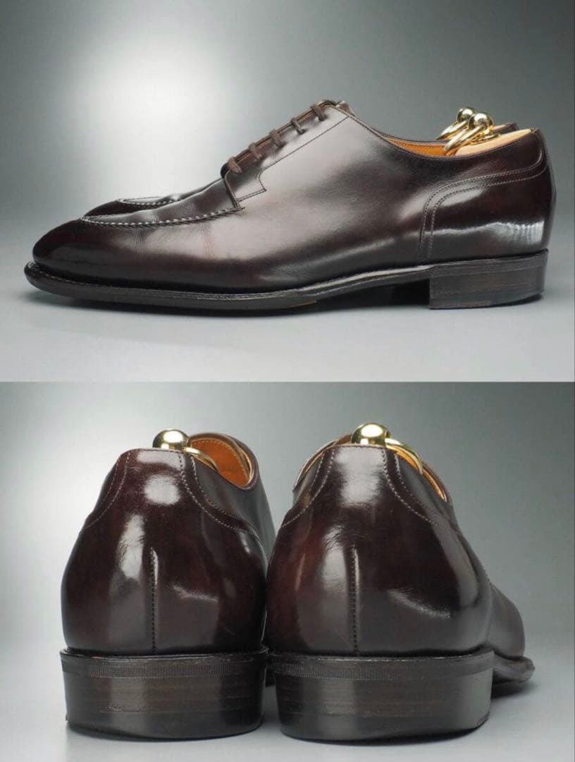 三陽山長　勘三郎　スキンステッチ　Uチップ　エプロンダービー