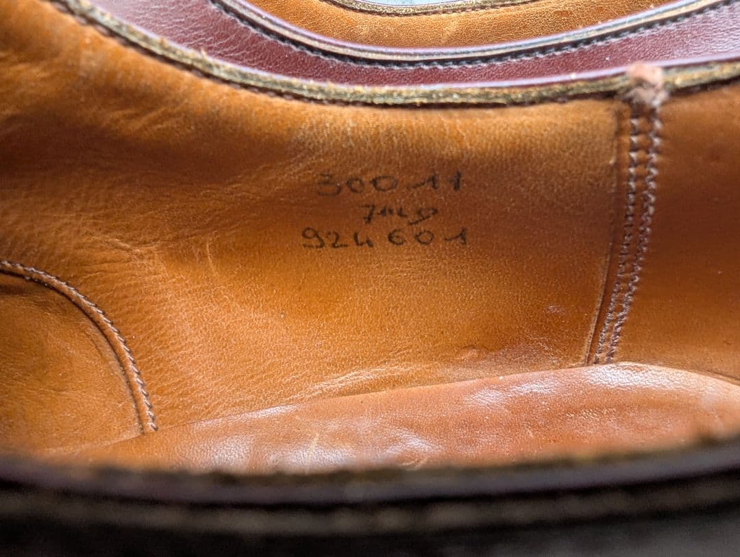 【クリスマスセール】J.M.WESTON300パンチドキャップトゥ7.5D超美品