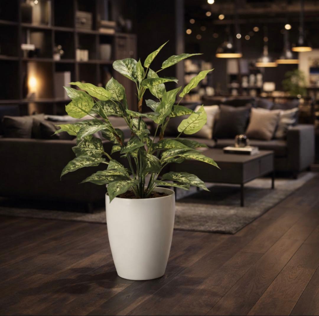 光触媒　人工観葉植物　フェイクグリーン　フレッシュディフェンバキアL