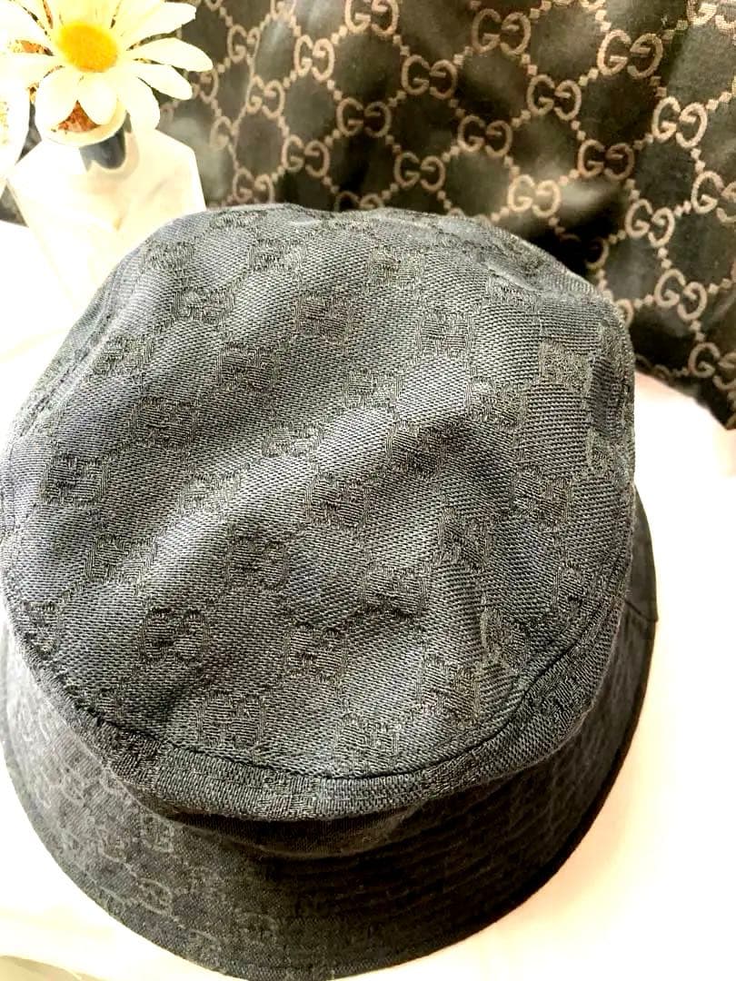 ✨GUCCIバケットハットBLACK sizeM✨ ✨サマー特価✨最終格安特価✨